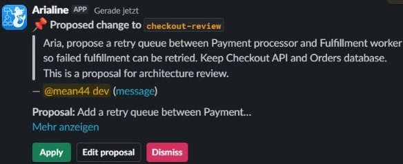 Arialine review queue with proposal review controls